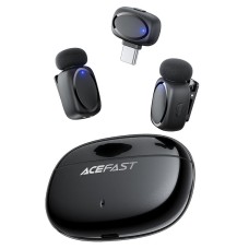 Бездротовий мікрофон ACEFAST R2 wireless lavalier microphones Type-C 2 мікрофона Black